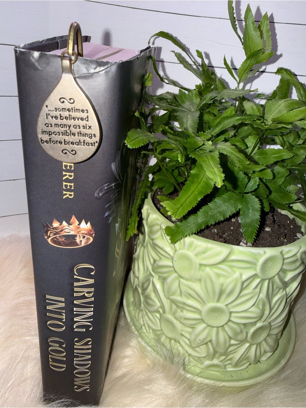 Gold Bookmark With Alice In Wonderland Quote